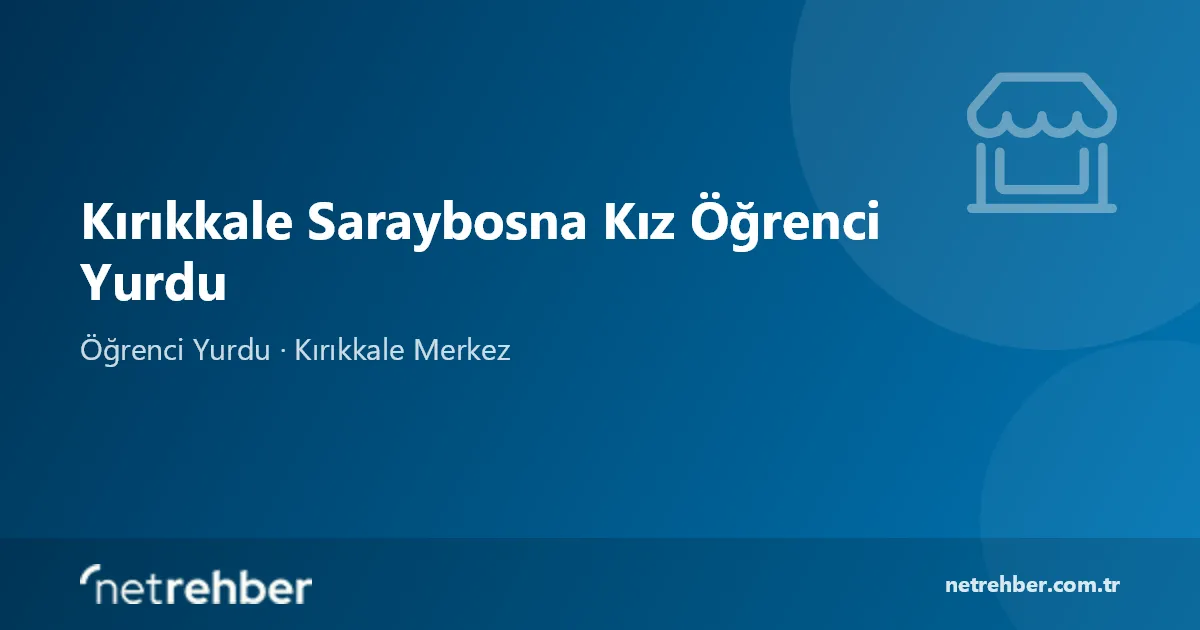 Kırıkkale Saraybosna Kız Öğrenci Yurdu kapak görseli