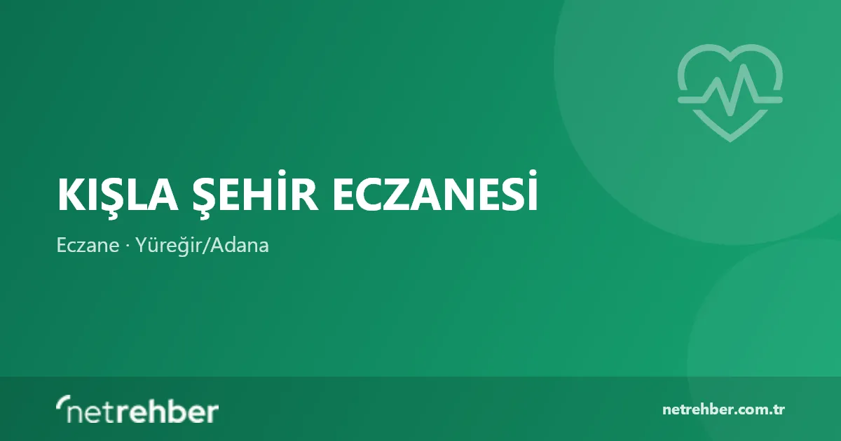 Kışla Şehir Eczanesi kapak görseli