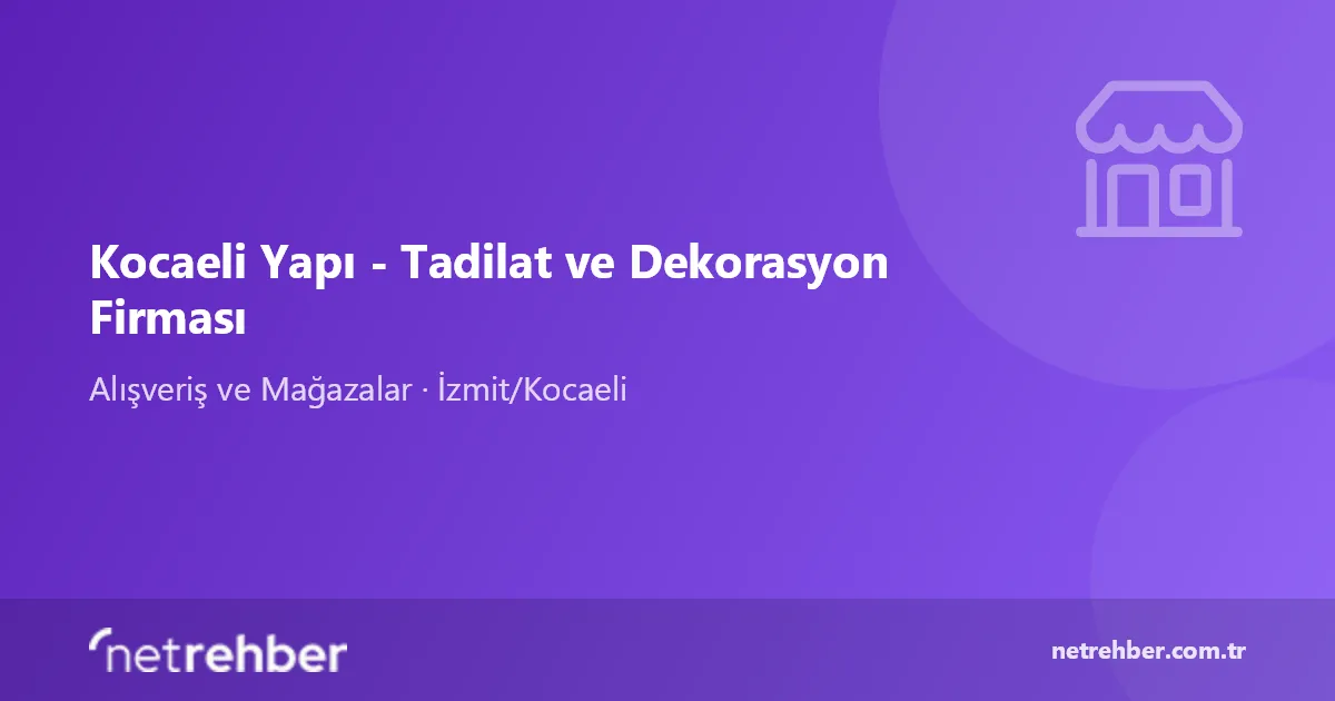 Kocaeli Yapı - Tadilat ve Dekorasyon Firması kapak görseli