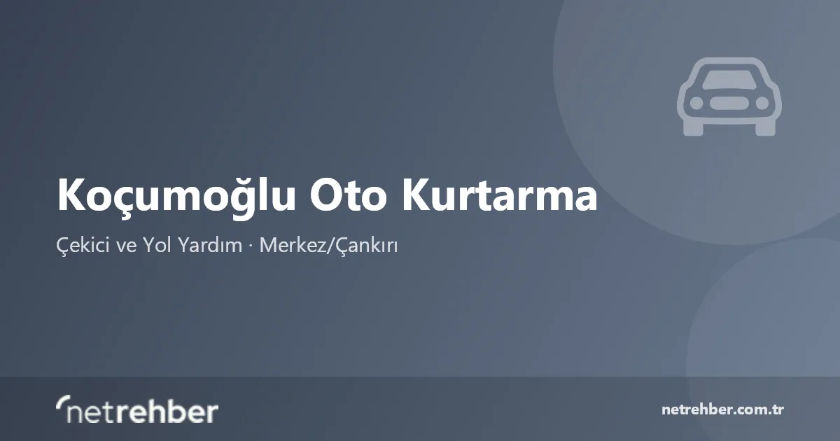 Koçumoğlu Oto Kurtarma kapak görseli