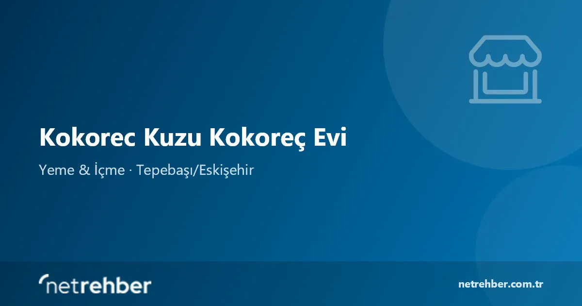 Kokorec Kuzu Kokoreç Evi kapak görseli