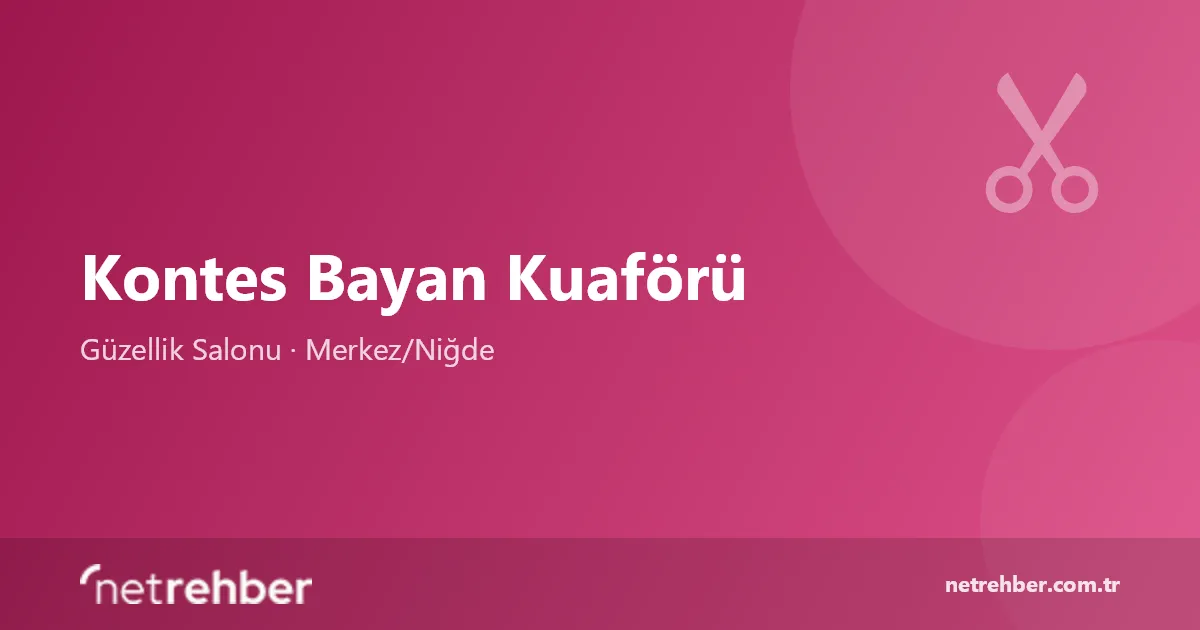 Kontes Bayan Kuaförü kapak görseli
