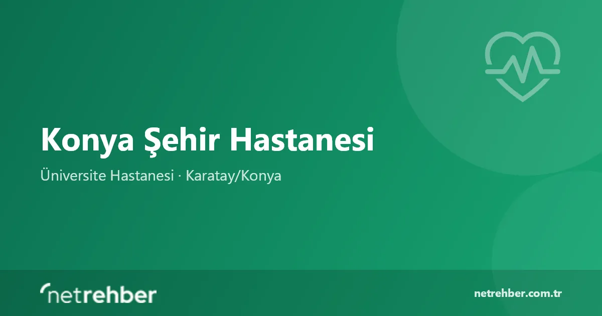 Konya Şehir Hastanesi kapak görseli