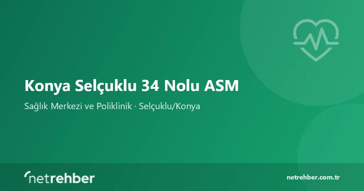 Konya Selçuklu 34 Nolu ASM kapak görseli