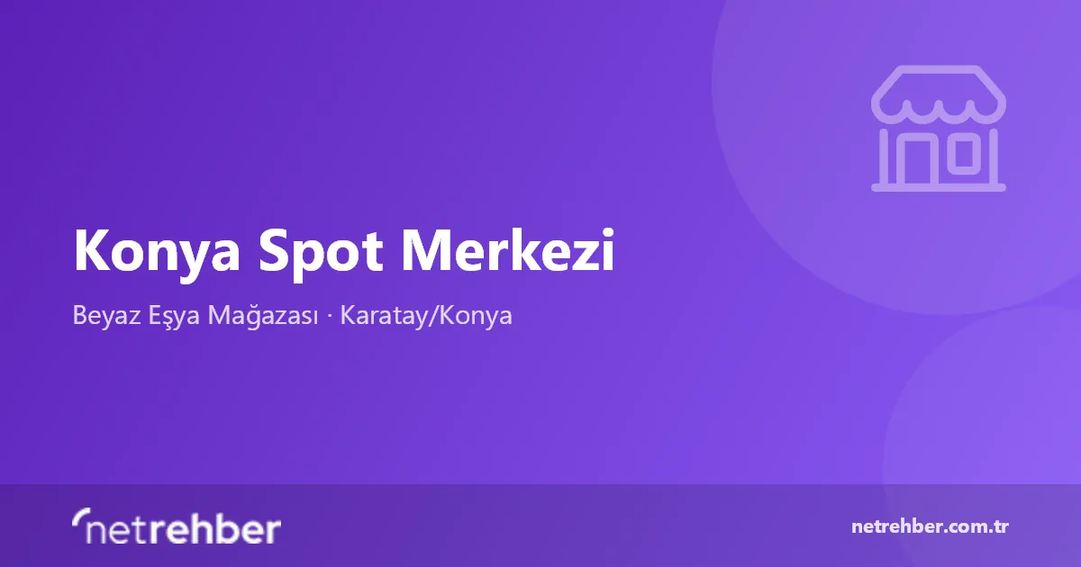 Konya Spot Merkezi kapak görseli