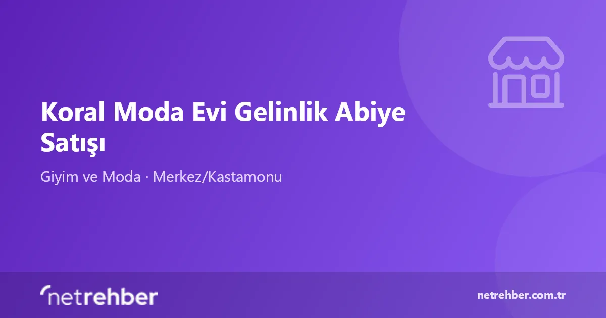 Koral Moda Evi Gelinlik Abiye Satışı kapak görseli