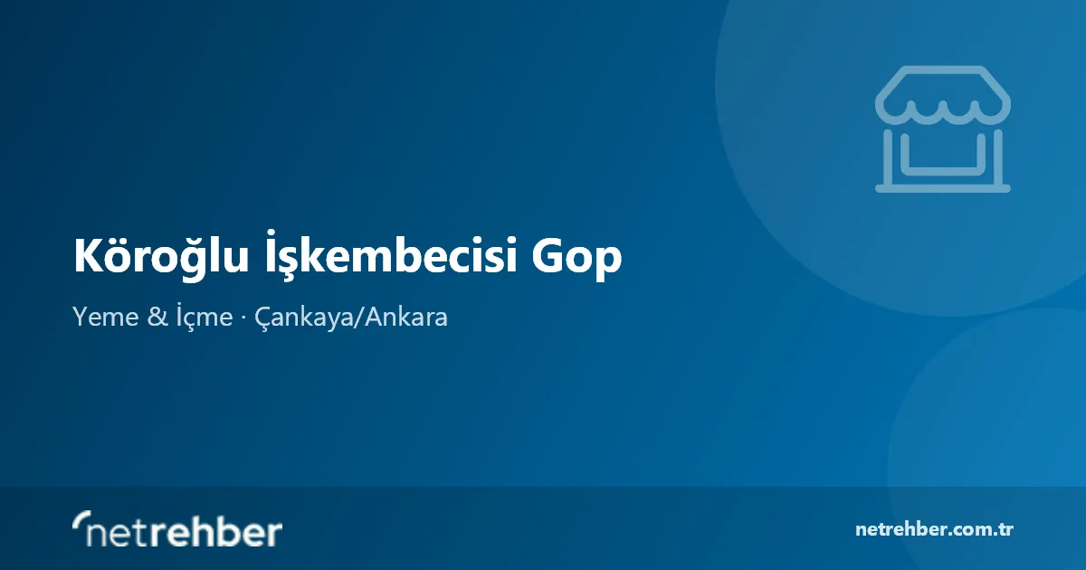 Köroğlu İşkembecisi Gop kapak görseli