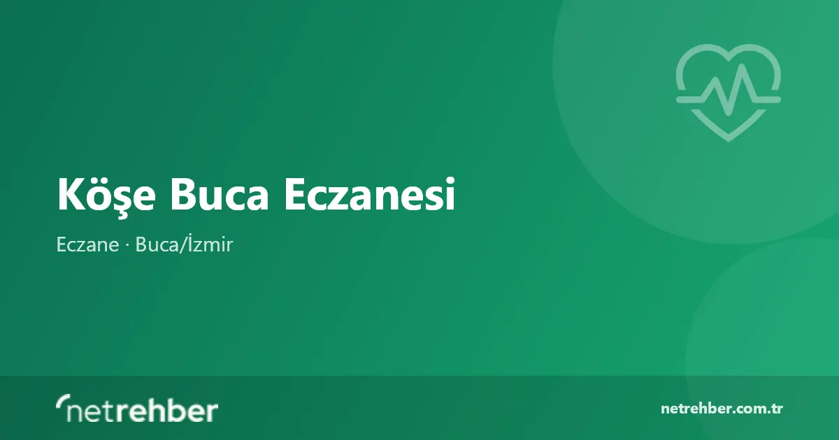 Köşe Buca Eczanesi kapak görseli