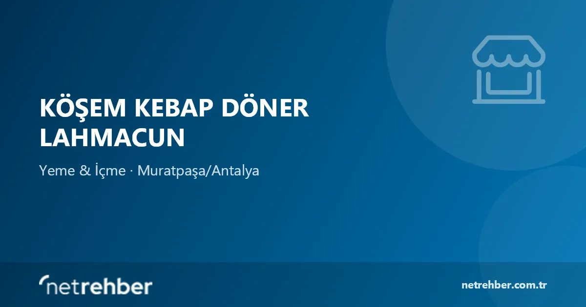 Köşem Kebap Döner Lahmacun kapak görseli