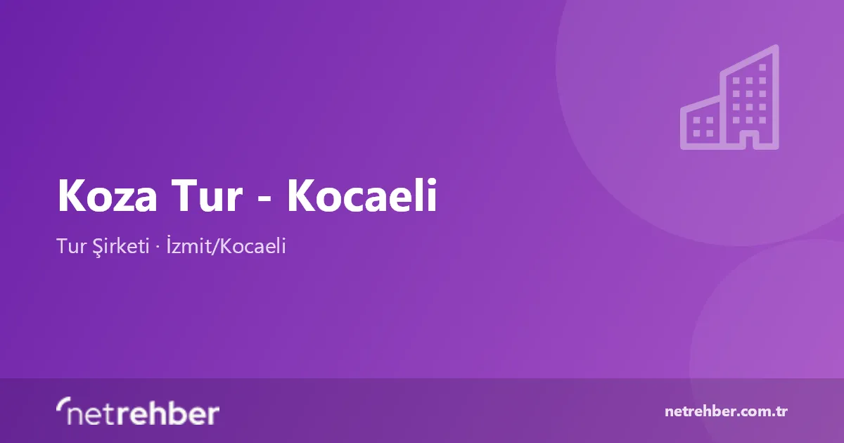Koza Tur - Kocaeli kapak görseli