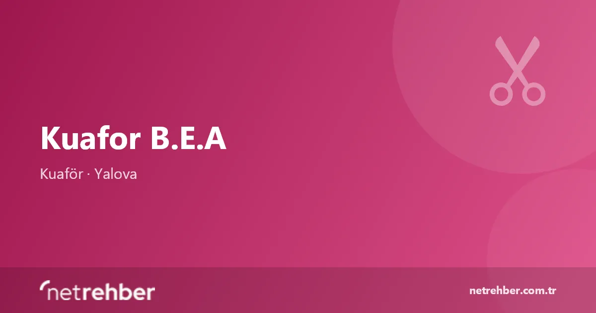 Kuafor B.E.A kapak görseli