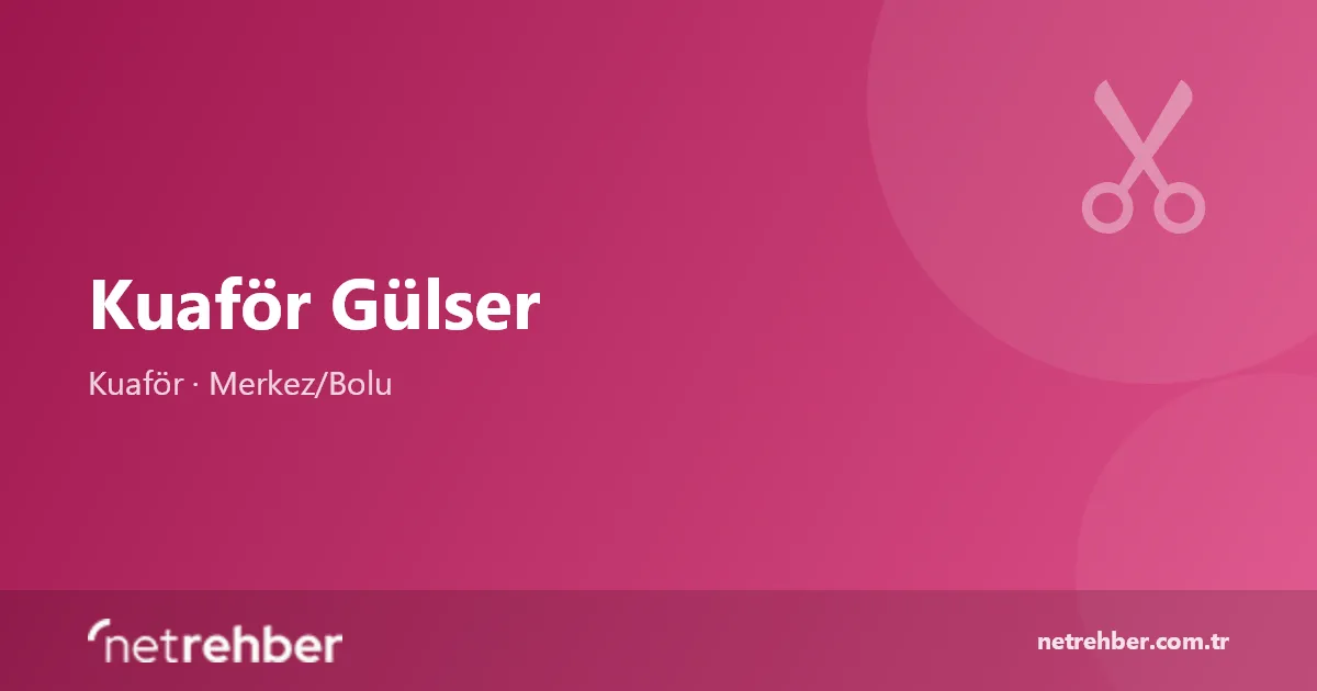 Kuaför Gülser kapak görseli