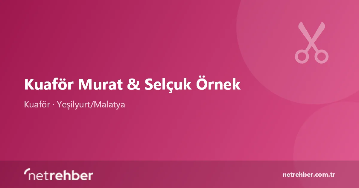 Kuaför Murat & Selçuk Örnek kapak görseli