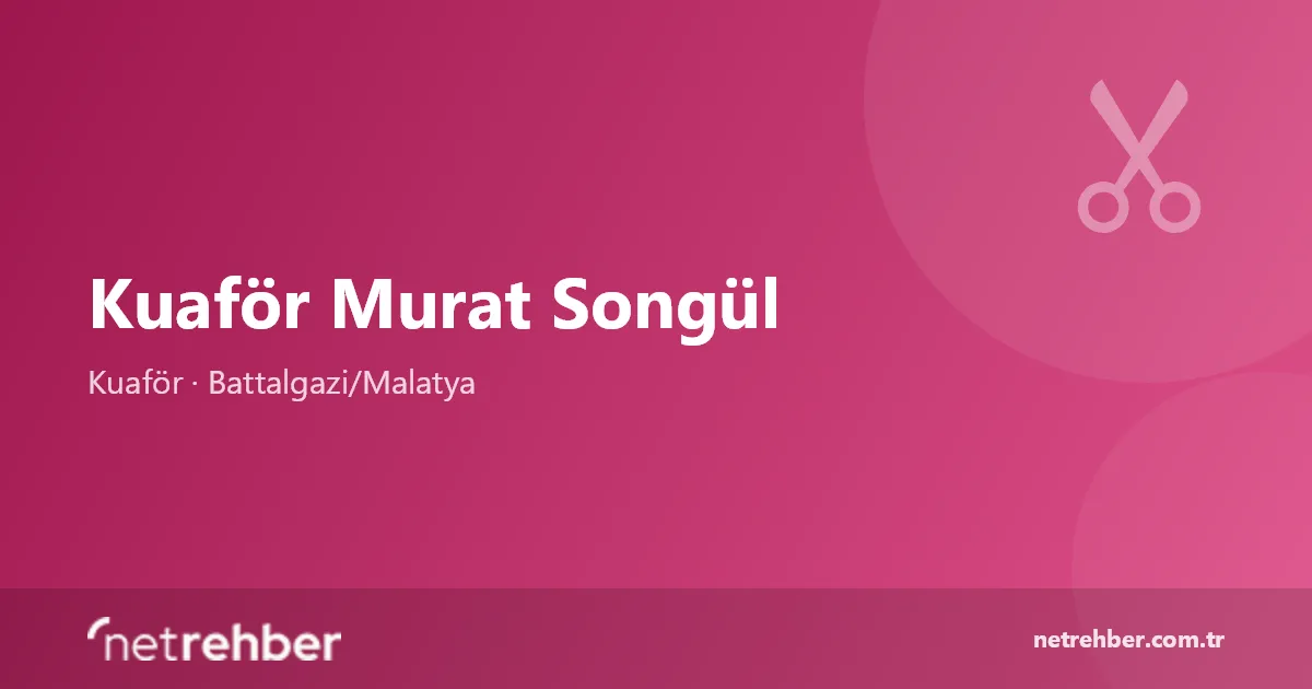 Kuaför Murat Songül kapak görseli