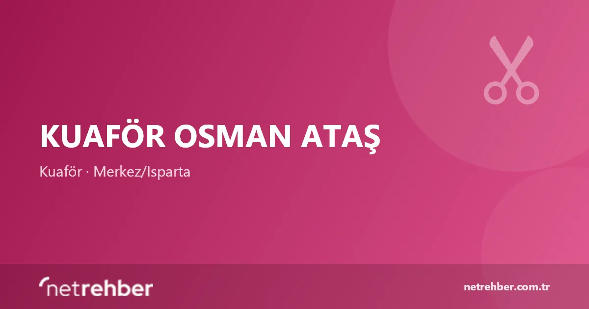 Kuaför Osman Ataş kapak görseli
