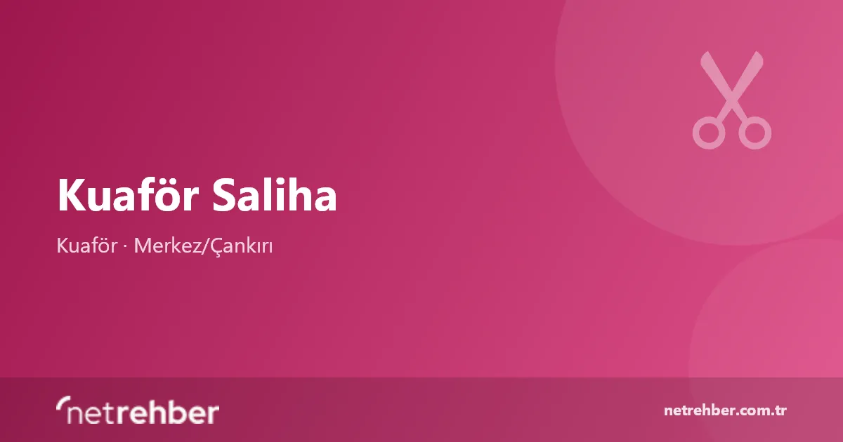 Kuaför Saliha kapak görseli