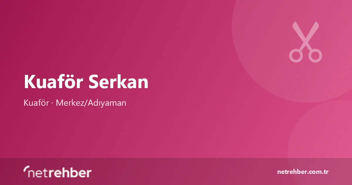 Kuaför Serkan kapak görseli