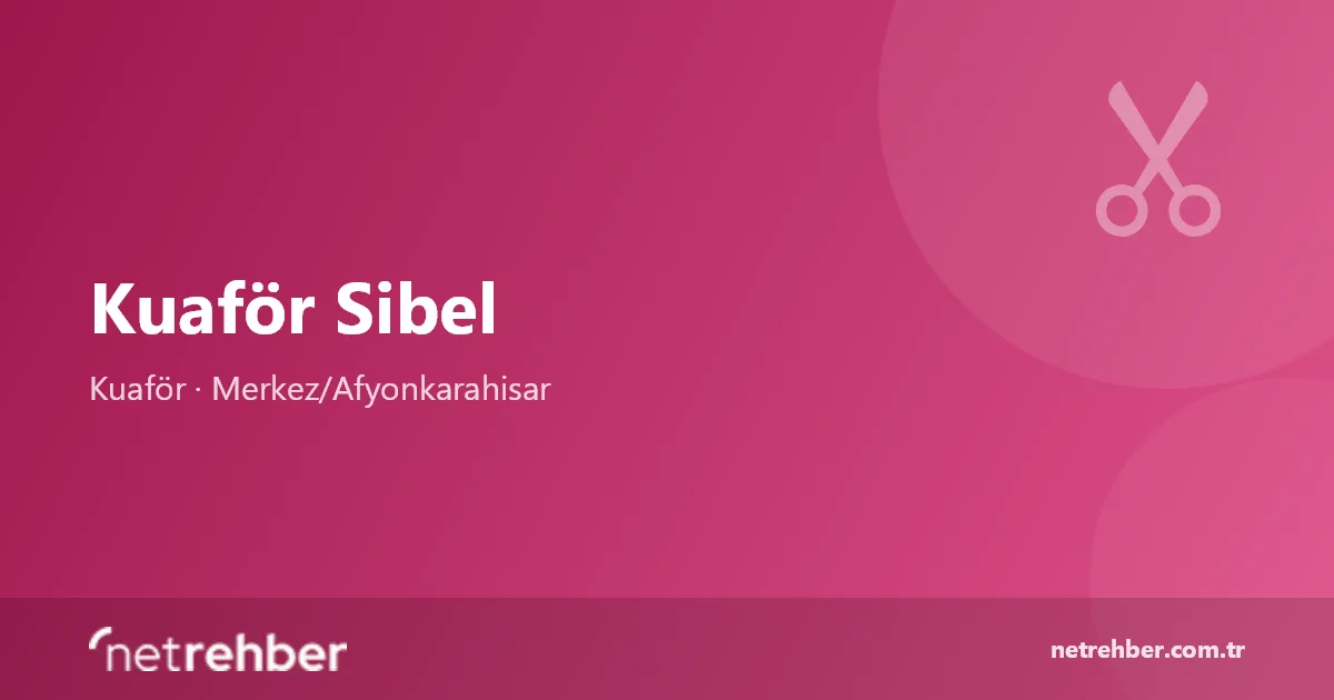 Kuaför Sibel kapak görseli