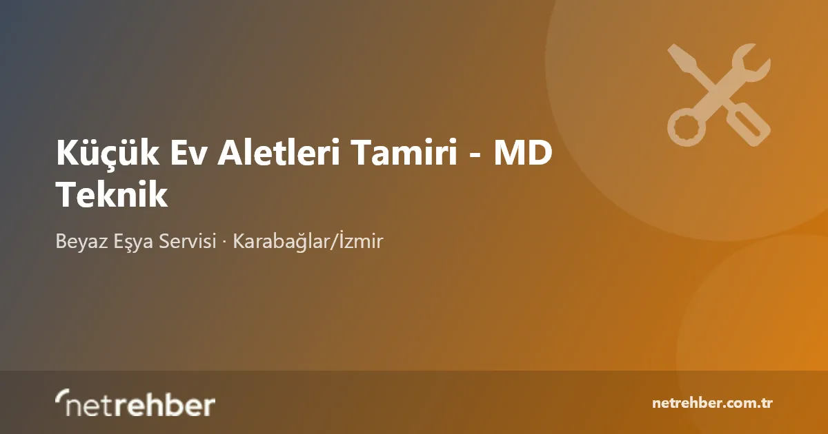 Küçük Ev Aletleri Tamiri - MD Teknik kapak görseli