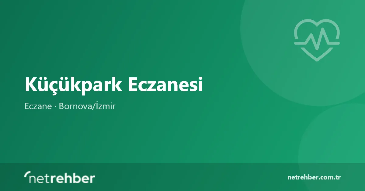 Küçükpark Eczanesi kapak görseli