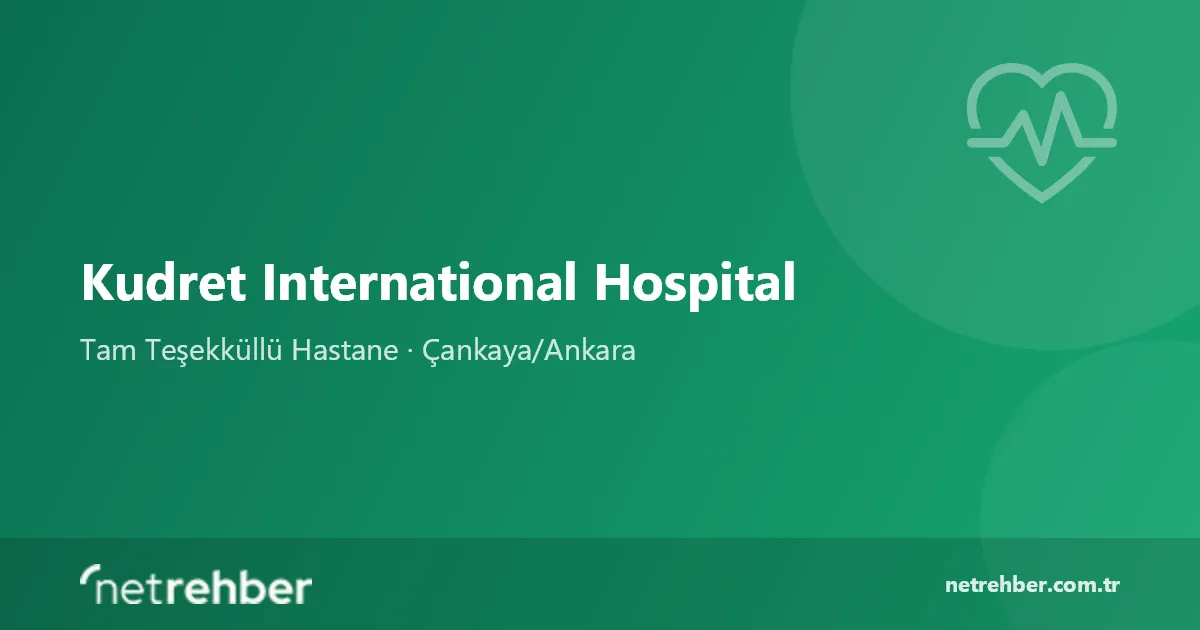 Kudret International Hospital kapak görseli