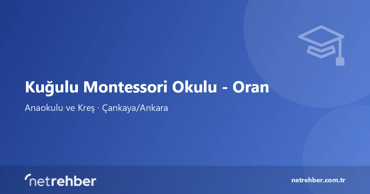 Kuğulu Montessori Okulu - Oran kapak görseli