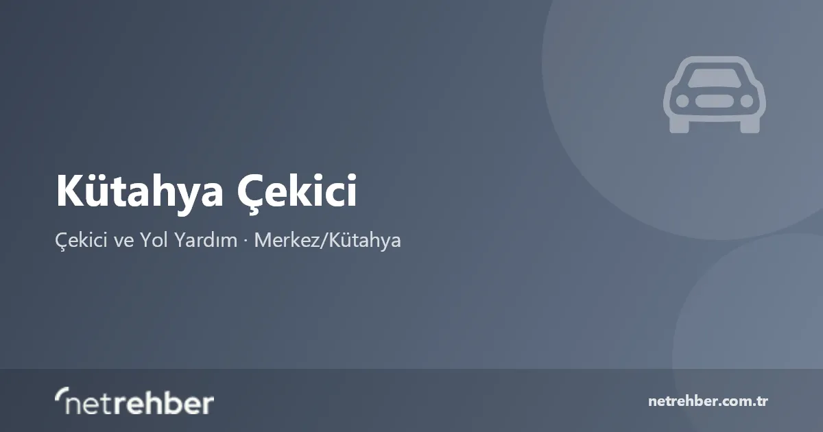 Kütahya Çekici kapak görseli