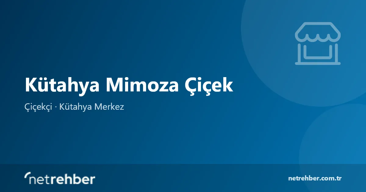 Kütahya Mimoza Çiçek kapak görseli