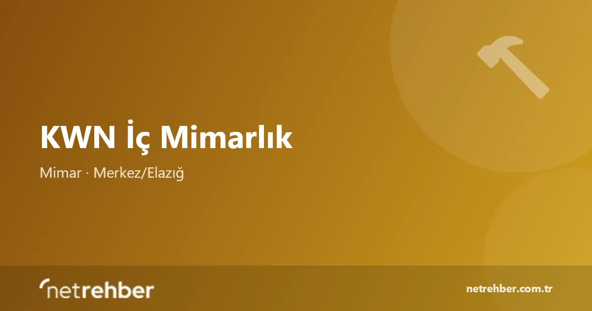 KWN İç Mimarlık kapak görseli