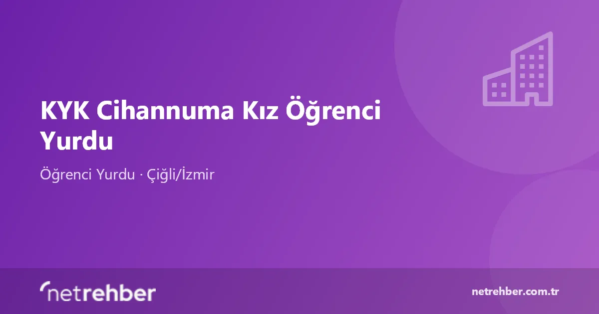 KYK Cihannuma Kız Öğrenci Yurdu kapak görseli