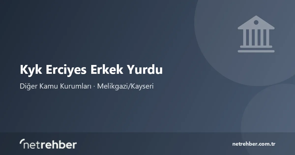 Kyk Erciyes Erkek Yurdu kapak görseli
