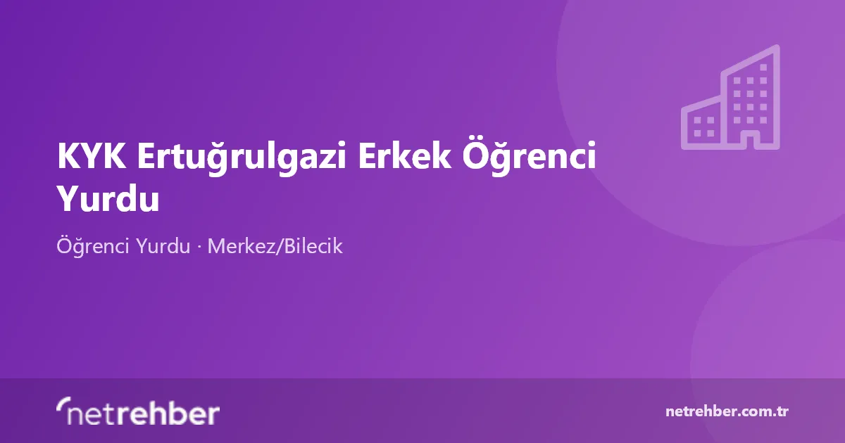 KYK Ertuğrulgazi Erkek Öğrenci Yurdu kapak görseli