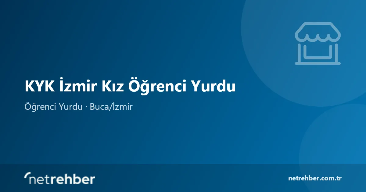 KYK İzmir Kız Öğrenci Yurdu kapak görseli