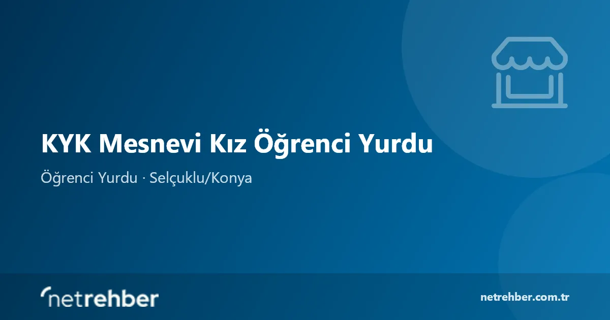 KYK Mesnevi Kız Öğrenci Yurdu kapak görseli