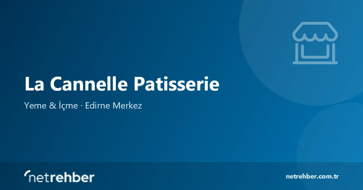 La Cannelle Patisserie kapak görseli