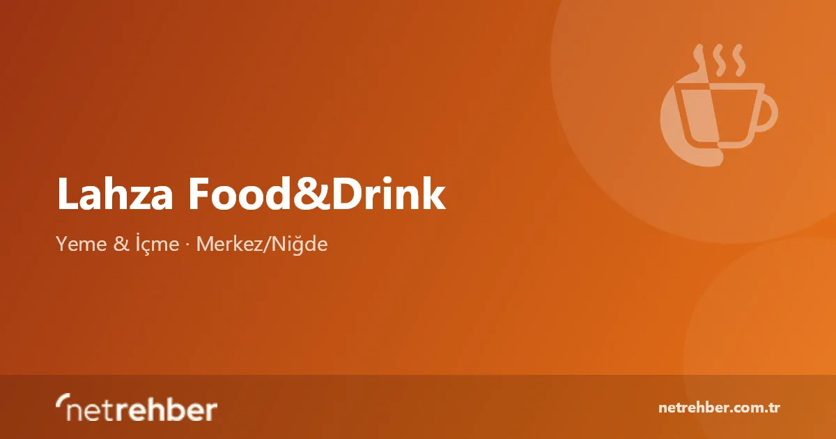 Lahza Food&Drink kapak görseli