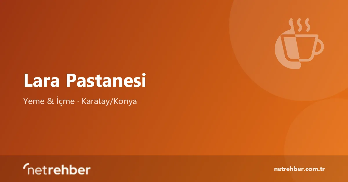 Lara Pastanesi kapak görseli