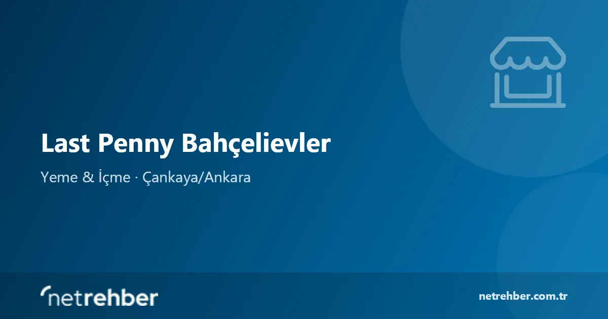 Last Penny Bahçelievler kapak görseli