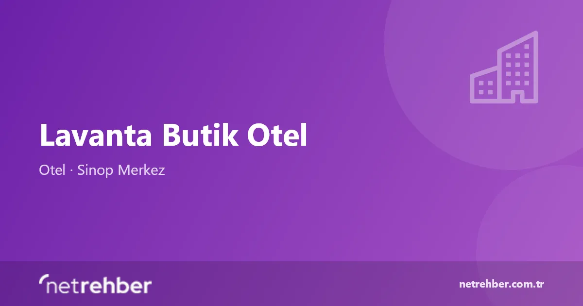 Lavanta Butik Otel kapak görseli