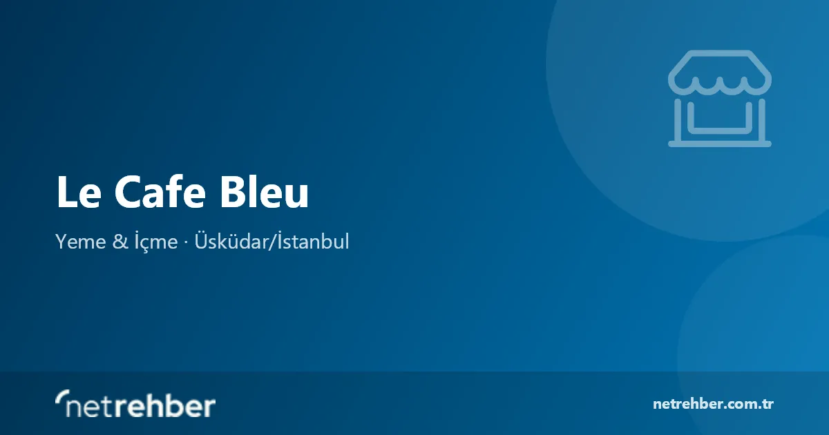 Le Cafe Bleu kapak görseli