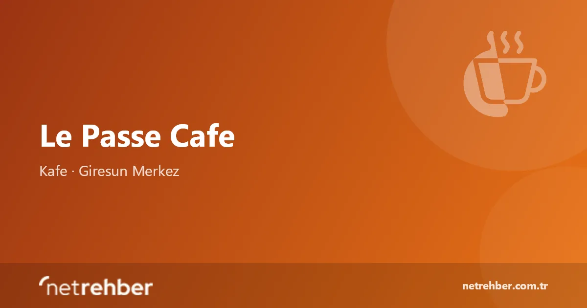Le Passe Cafe kapak görseli