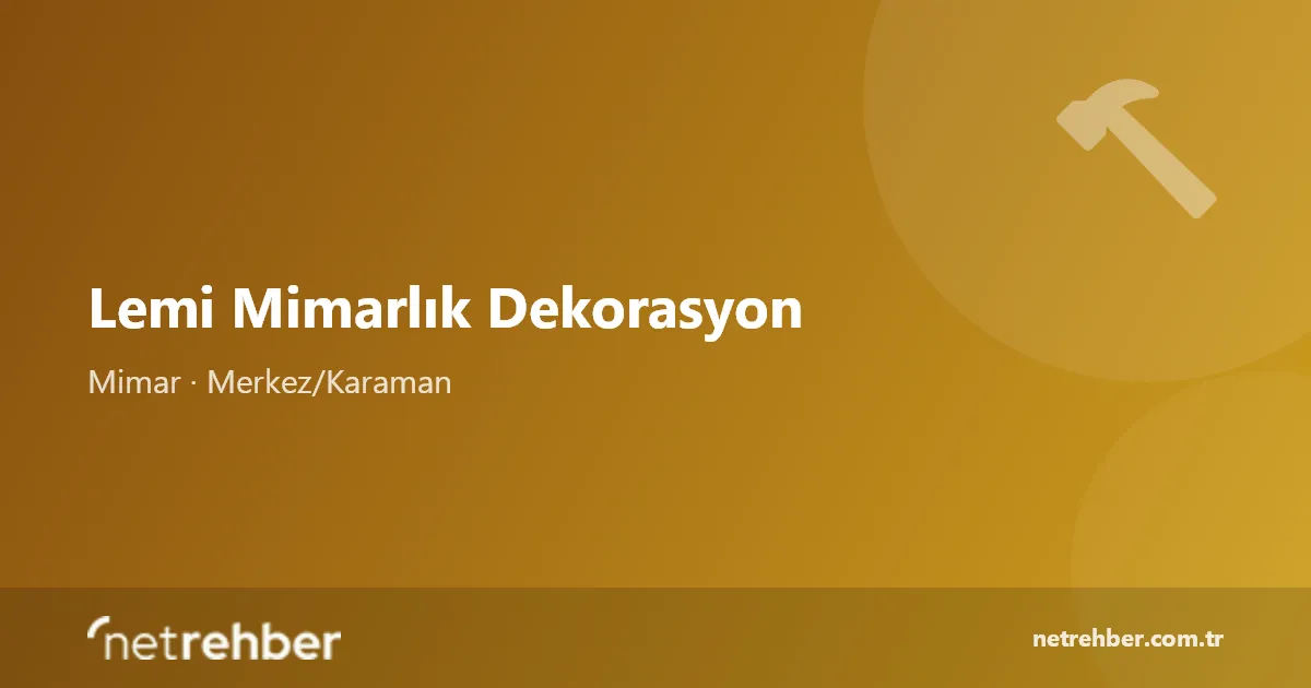 Lemi Mimarlık Dekorasyon kapak görseli