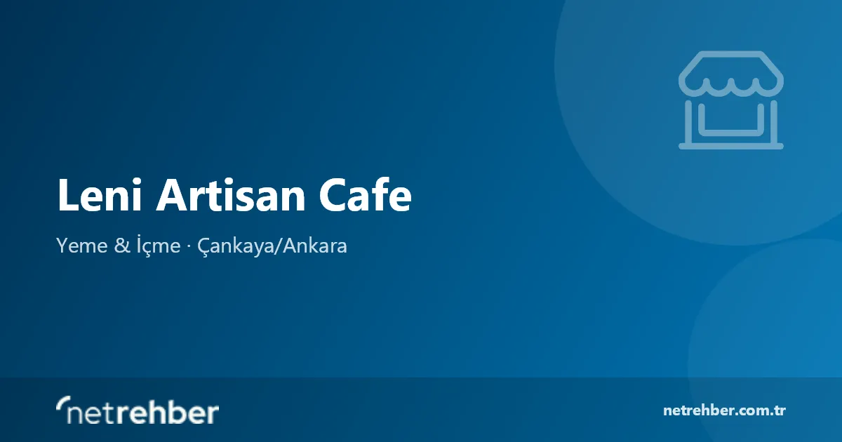 Leni Artisan Cafe kapak görseli