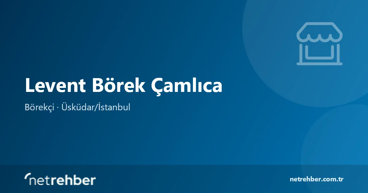 Levent Börek Çamlıca kapak görseli