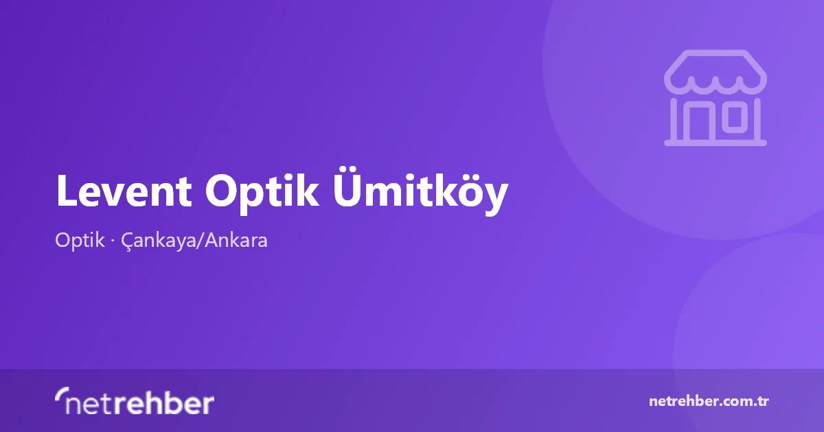 Levent Optik Ümitköy kapak görseli