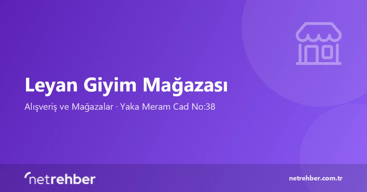 Leyan Giyim Mağazası kapak görseli