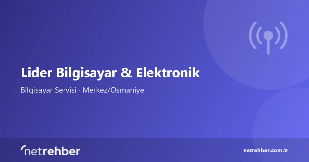 Lider Bilgisayar & Elektronik kapak görseli