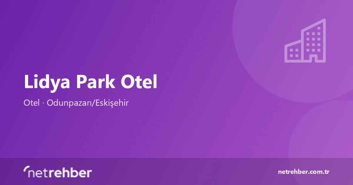Lidya Park Otel kapak görseli