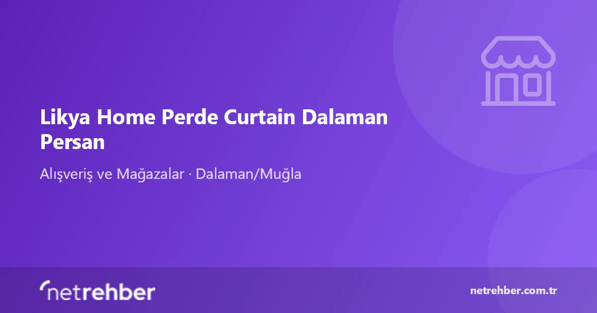 Likya Home Perde Curtain Dalaman Persan kapak görseli