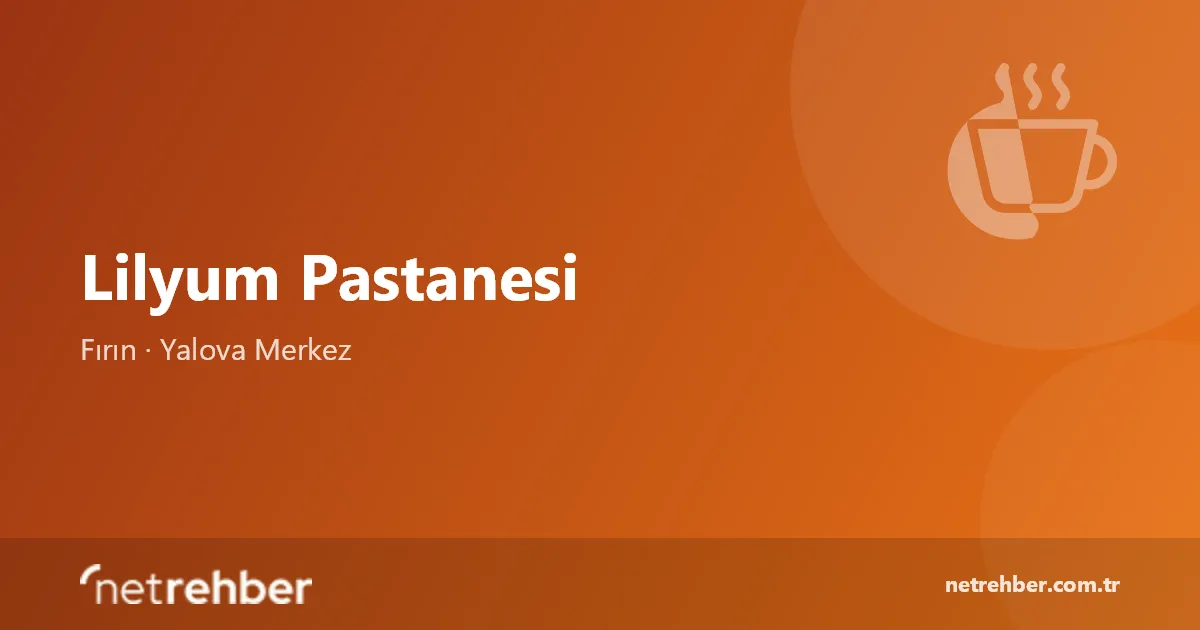 Lilyum Pastanesi kapak görseli